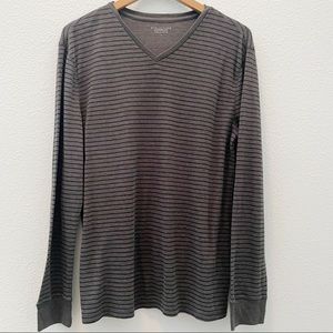 Structure Modern Fir striped basic thermal long sleeve large